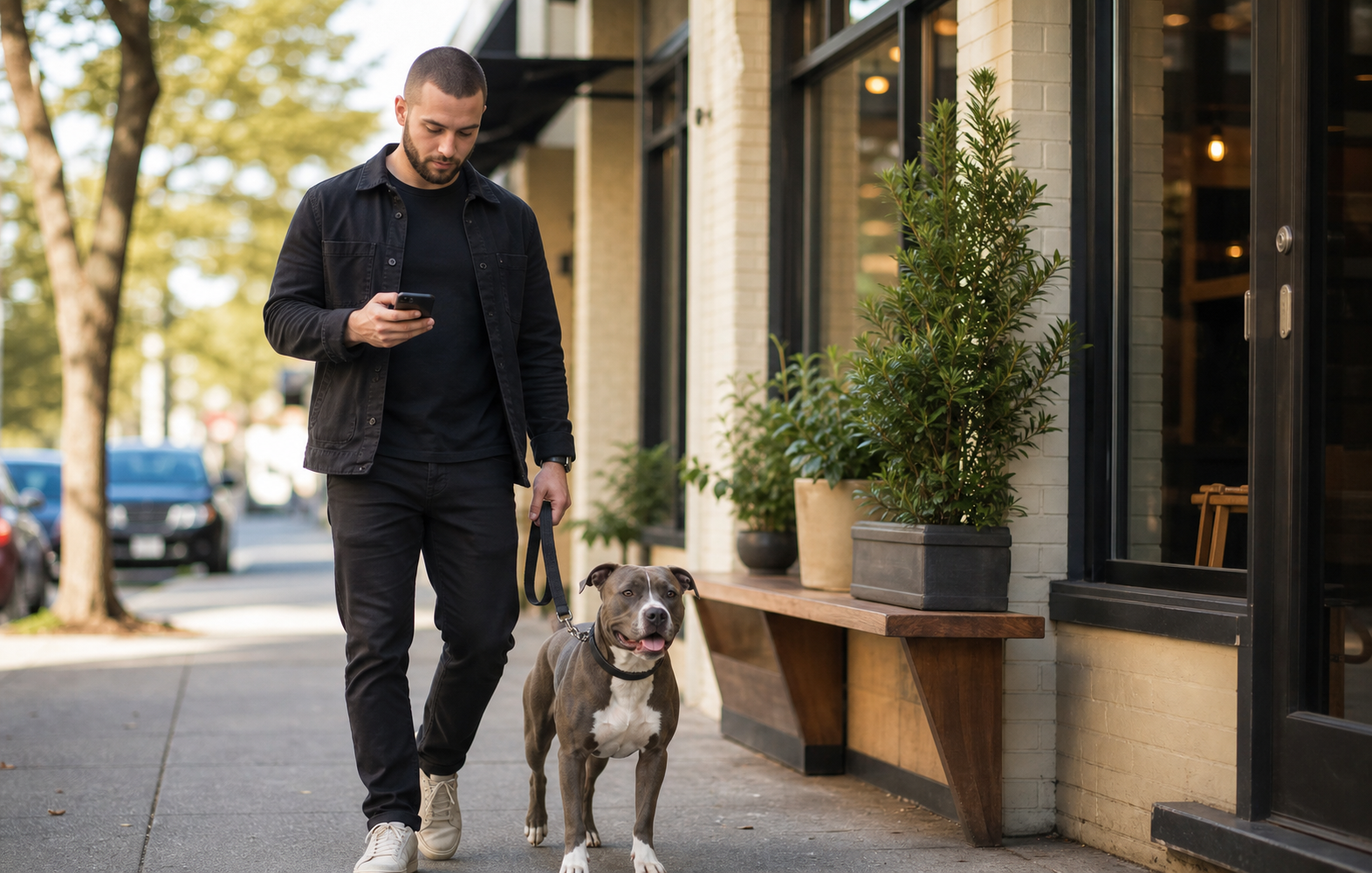 Persistence working dog concept image