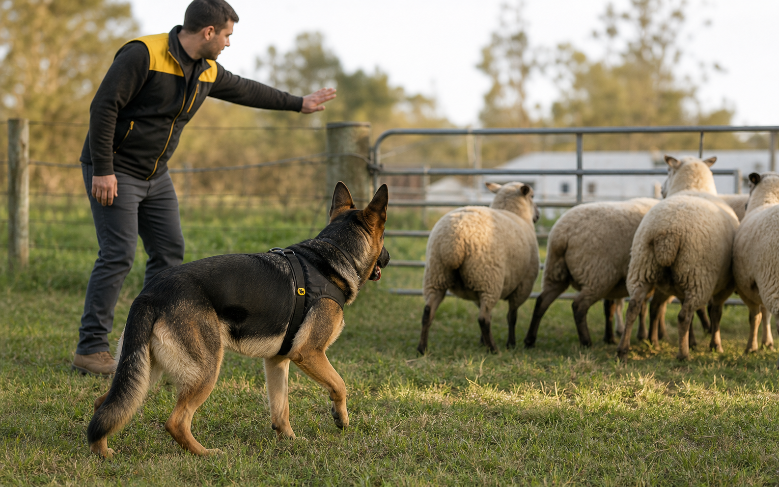 Shepherd working dog concept image